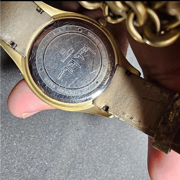 Nicole Miller Whitney Python-Embossed Leather Double-Wrap Strap 16" Quartz Watch - Picture 8 of 9